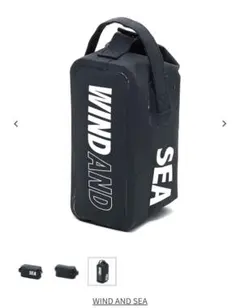 希少！WIND AND SEA 防水ポーチ ブラック　非売品ピンバッジ付きのサムネイル