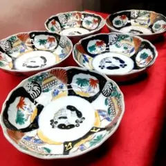 古伊万里色絵金彩軍配図なます皿5枚 [B26061] 古伊万里色絵金彩軍配図なます皿5枚 [B26061] - メルカリ