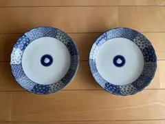 染付け調中皿 2枚セット