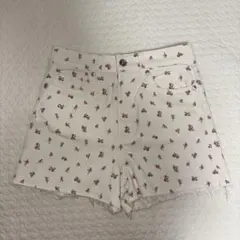H&M 花柄 ハイウエスト ショートパンツ 34 フレンチガーリー epine系のサムネイル