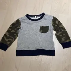 GLOBAL WORK グレー 迷彩柄 トレーナー 100〜110cm