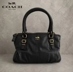 COACH マディソン アシュレイ 2WAY 黒 レザー ショルダー ボストン