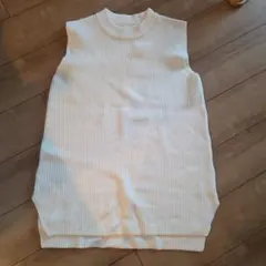 H&M ホワイト ニットベスト M