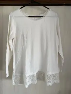 めいち様専用 studio CLIP 裾レース クルーネックカットソー