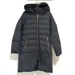 VIS リバーシブル ダウンコート 2WAY フード付 ブラック グレー 防寒