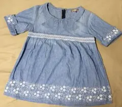 zucca 刺繍入り デニムブラウス 半袖のサムネイル