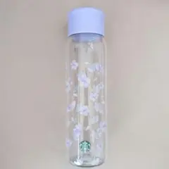 ✨️スタバSAKURA2025ハンドルリッドボトル 花柄 タンブラー 透明 薄紫