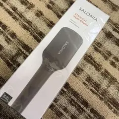 SALONIA ストレートヒートブラシ SL-012BK ブラック ワイドタイプ