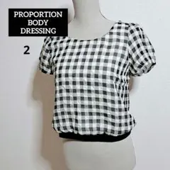 PROPORTION BODY DRESSING チェック柄 半袖 トップス 2のサムネイル