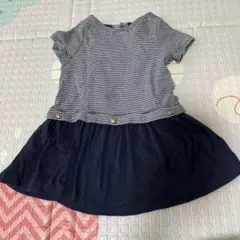 プチバトー半袖ワンピース 74cm/12M