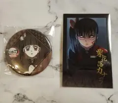 鬼滅の刃 ダイニング お楽しみくじ 栗花落カナヲ 缶バッジ　チェキ