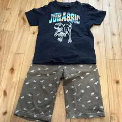 恐竜柄Tシャツ・半ズボンセット　120