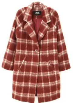 JILL by JILL STUART シャギー チェック コート サイズ M