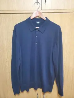 UNIQLO ネイビー ポロシャツ XL ウォッシャブルニット ポロセーターのサムネイル