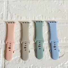 Apple Watch バンド 4色くすみカラー シリコン 38/40/41