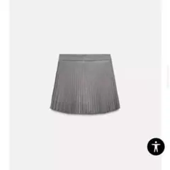 ZARA ボックスプリーツスコート グレー