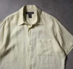 00s Banana Republic 短丈 リネンシャツ ライムイエロー 00s Banana Republic 短丈 リネンシャツ ライムイエロー - メルカリ
