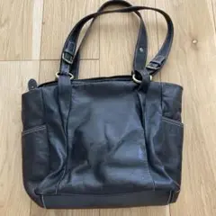 BRERA ブラックレザートートバッグ　イタリア製