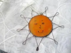 【7】サンキャッチャー　太陽　ワイヤーアート