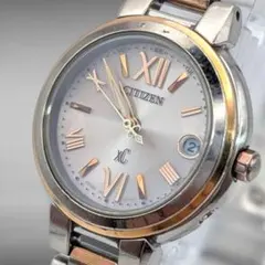 【稼働】シチズン XC クロスシー さくらピンク ローマン ソーラー電波