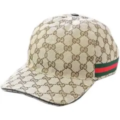 GUCCI GGキャンバス シェリーライン キャップ ベージュ 総柄　美品のサムネイル