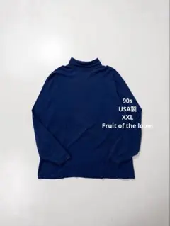 90s USA製 Fruit of the loom タートルネックロンT 長袖のサムネイル