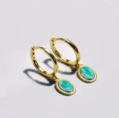 X246 ピアス レディース k18 ゴールド エメラルド プレゼント