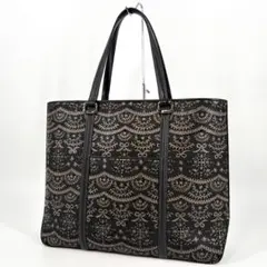 極美品✨　印傳屋　プライデン　トートバッグ　A4 肩掛け可能　レザー　ブラック