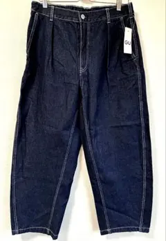 新品未使用GU カラーカーブタックパンツデニム　メンズL