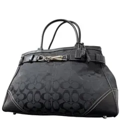 美品✨コーチ　トートバッグ　ブラック　レザー　ビジネス　A4可能　新生活　y2k