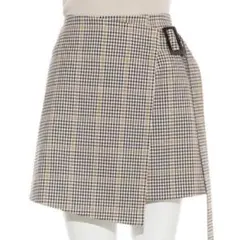 snidel スナイデル チェックラップミニスカート