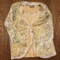 C. ROSIERE ペイズリー柄カーディガン Mサイズ