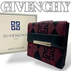 GIVENCHY ボルドー キャンバス レディース 折り財布 7796のサムネイル