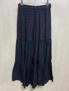 IENA ロングスカート ティアードスカート チェック柄 ギンガムチェック