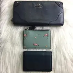 COACH 長財布 コインケース 名刺入れ 3点セット【S-055】