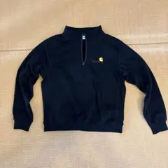 Carhartt ブラック ハーフジップ スウェット