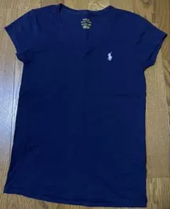 Polo Ralph Lauren ネイビー Vネック 半袖 M