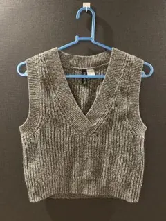 グレー ニット Vネック