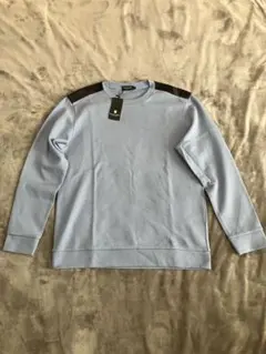 【タグ付き】バーバリーブラックレーベルクレストブリッジヨークチェック柄ロンT水色