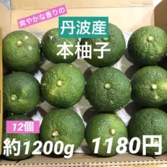 丹波産青柚子　本柚子約1200g 1180円　完全無農薬ノーワックス　柚子胡椒等
