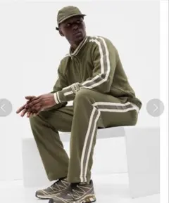 GAPロゴ トラックジャケット ロゴトラックパンツ セットアップ　グリーン