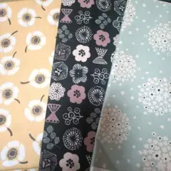 花柄　オックス＆ツイル　3枚セット