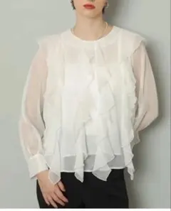 ★再値下げ★タグ付き新品★CADUNE カデュネ フリルチュニックのサムネイル