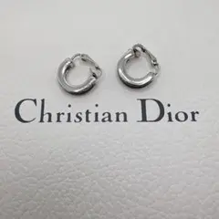 美品 クリスチャンディオール Dior イヤリング シルバー ブラック