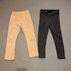 キッズレギンスパンツ 110cm オレンジ グレー まとめ売り