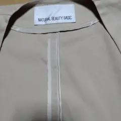 NATURAL BEAUTY BASIC ベージュ ノーカラートレンチコート春