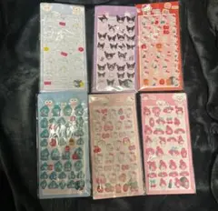 サンリオ ボンボンドロップシール 6枚クロミ　シナモロール　マイメロ　キティ