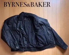 BYRNES&BAKER本革レザージャケット 90'sヴィンテージ　黒模様　XL