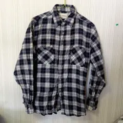 青系チェック柄シャツ