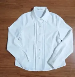 ショパン ポロシャツ シャツ ブラウス 白 長袖フォーマル 　お受験　卒業式